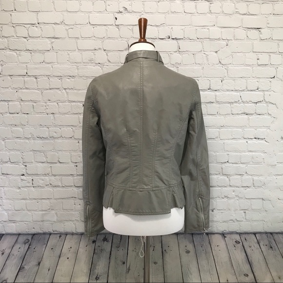 Black Rivet Vegan Leather Scuba Jacket - Picture 6 of 6